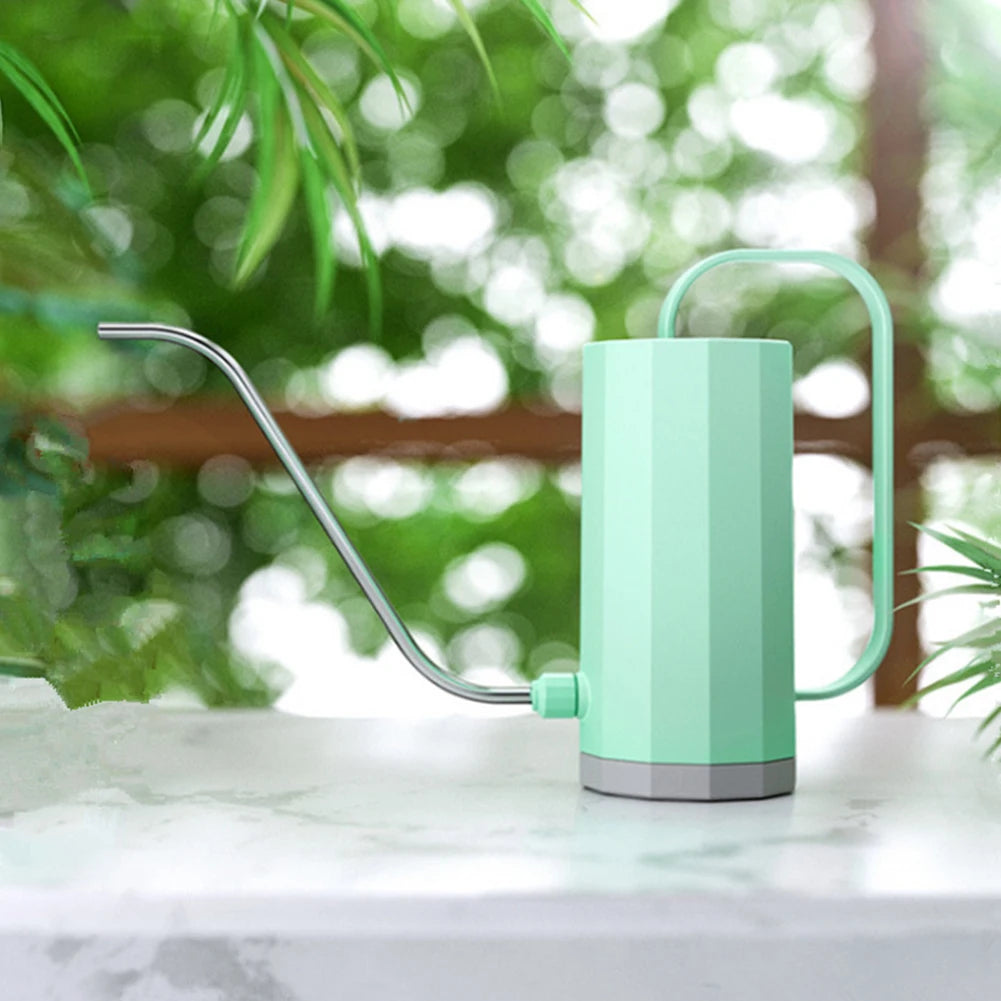 1000ml Flowers Watering Can Stainless Steel Curved Mouth Long Mouth Watering Can Household Removable Nozzle for Bonsai Succulent Zpaxo