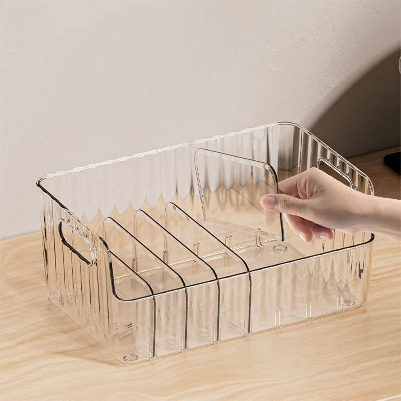 Refrigerator Organizer Bin Plastic Food Storage Tapes Books Seasoning Zpaxo Transparent