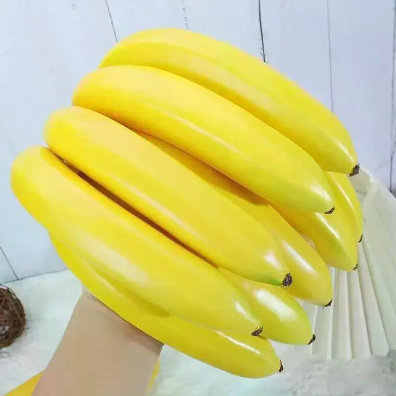 Artificial Banana Decorative Plastic Fake Fruit Realistic Display Simulated Banana For Wedding Christmas Decor Zpaxo