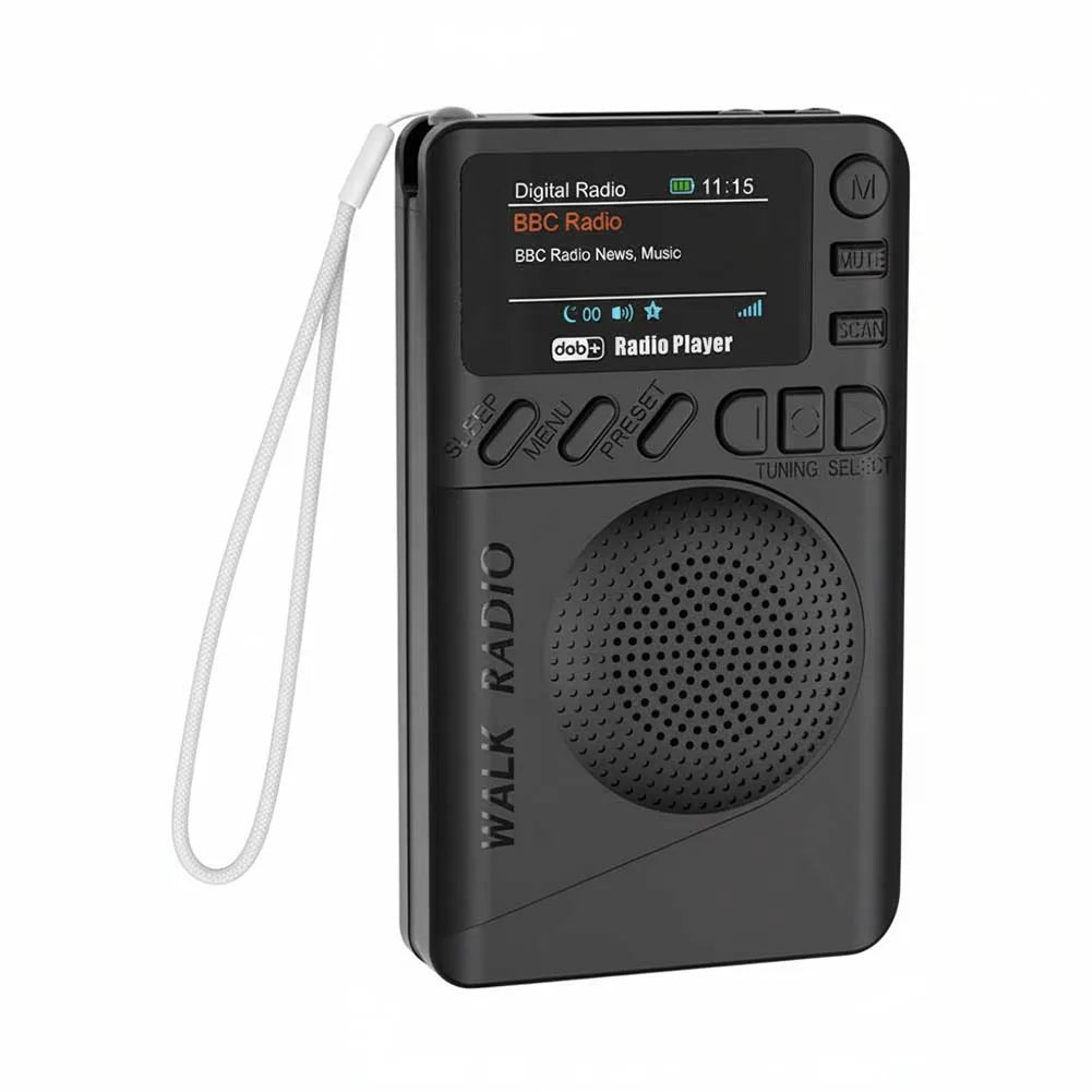 Mini DAB FM Digital Radio Headphone Jack Portable Speaker BT5 0