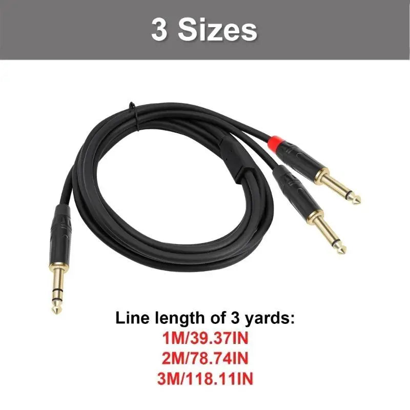 652F Sound Patches Cord 1 TRS Two Mono Breakouts Cable Zpaxo