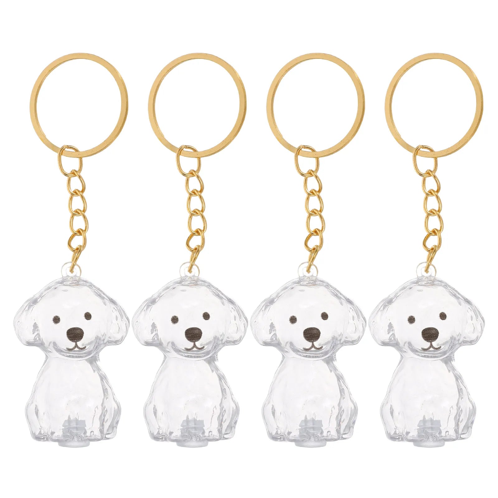 Pet Hair Memorial Box Transparent Dog Keepsake Keychain Portable