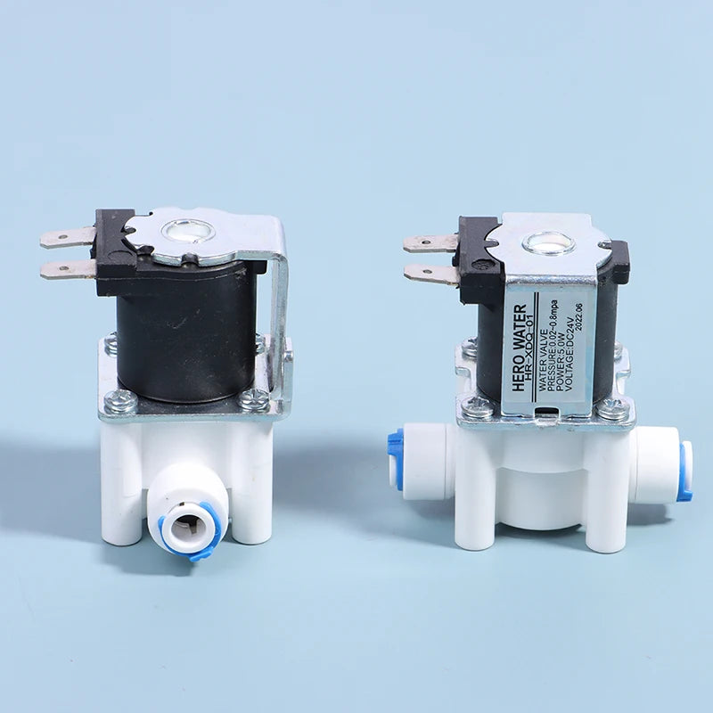 1PC Inlet solenoid valve 12V/24V pure water machine, water purifier, reverse osmosis 2-point quick connect valve switch Zpaxo