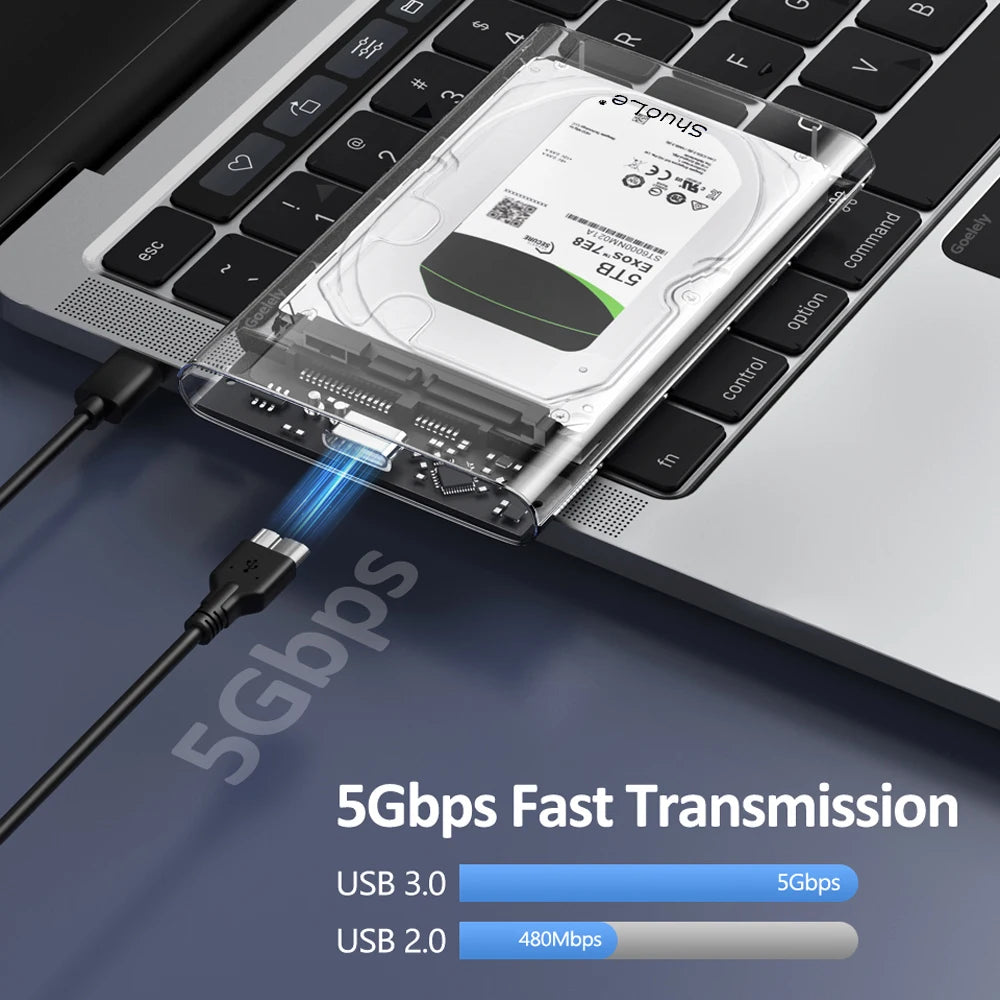 Hard Disk Case 2.5 Inch SSD Case SATA to USB 3.2 HDD Enclosure HDD Case UASP external hard drive box Zpaxo