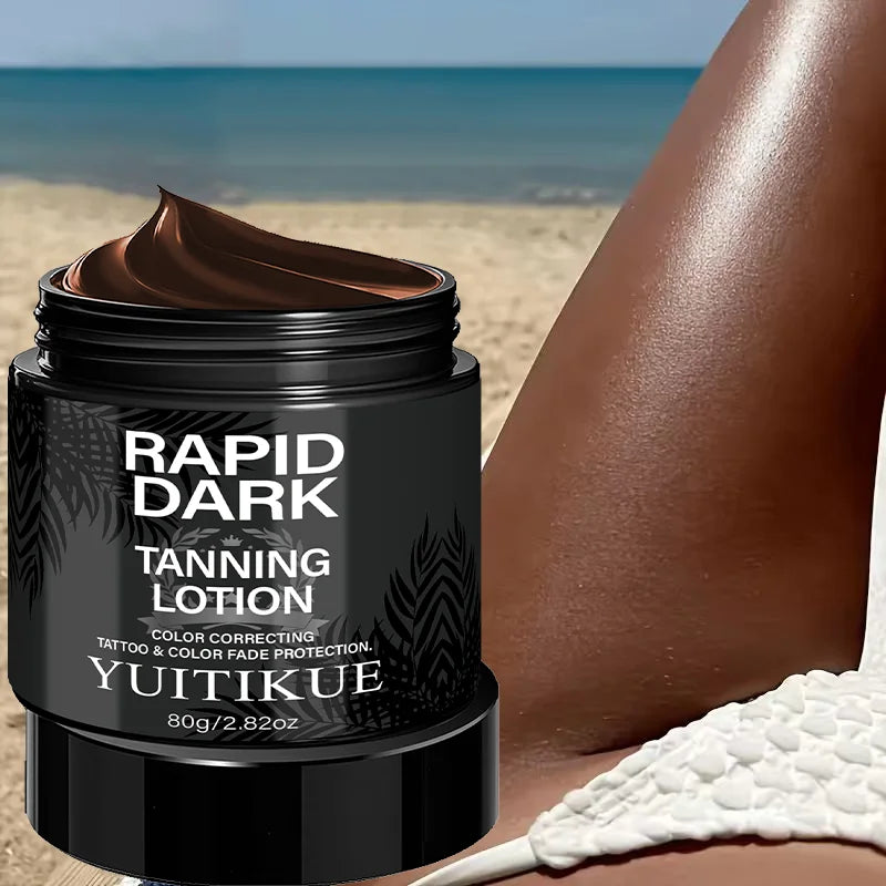 YUITIKUE Rapid Dark Tanning Lotion – Natural Bronze Self Tanner Self Tanning Lotion Zpaxo