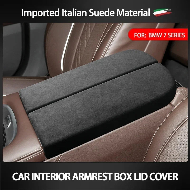 Car Accessories For BMW 7 Series G11 G12 2016 2017 2018 2019 2020 2021 2022 Alcan tara Console Central Armrest Lid Box Cover Zpaxo