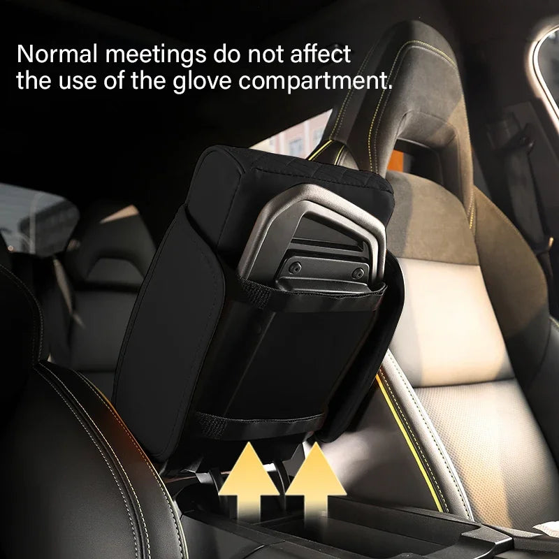 Auto Center Console Armrest Cushion 2 Cup Holders Heightening Pad Zpaxo