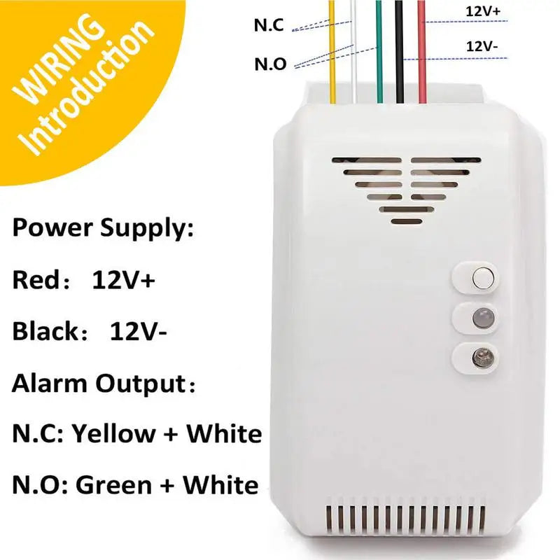 12V Gas Detector Sensor Alarm Propane Butan E LPG Natural Motor LN G