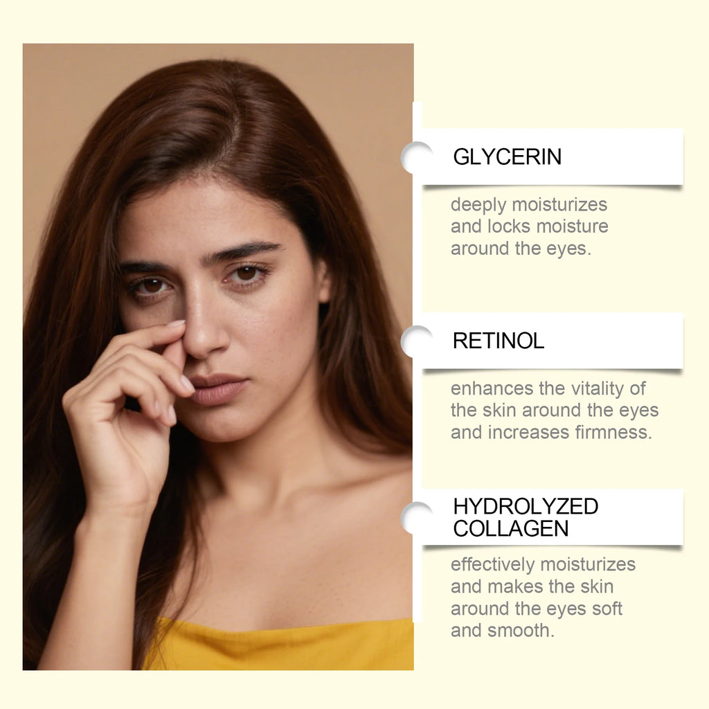 Eye Cream Care Firming Anti-Wrinkle Retinol Under Eye Lightening Dark Circles Eye Bags Removal Anti Puffiness Anti-Aging Zpaxo