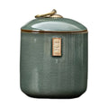 Ceramic Airtight Tea Canister – Dry Food & Coffee Storage Jar Ceramic Storage Canister Zpaxo Green