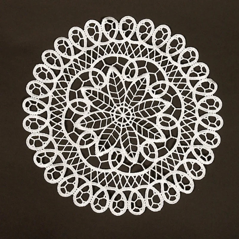 20cm Crochet Lace Placemat – Vintage Cotton Table Coaster Mat