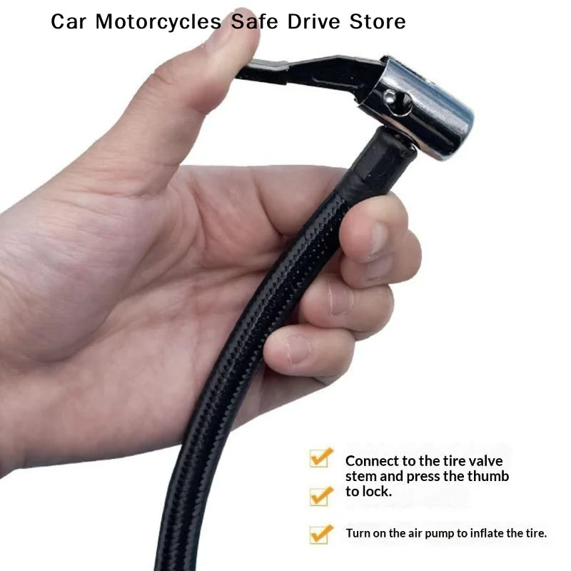 CMCar Tire Inflator Hose Inflatable Air Pump Extension Tube Adapter