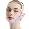 Portable Breathable Face Lifting Belt Resuable V Shaped Double Chin Zpaxo Purple