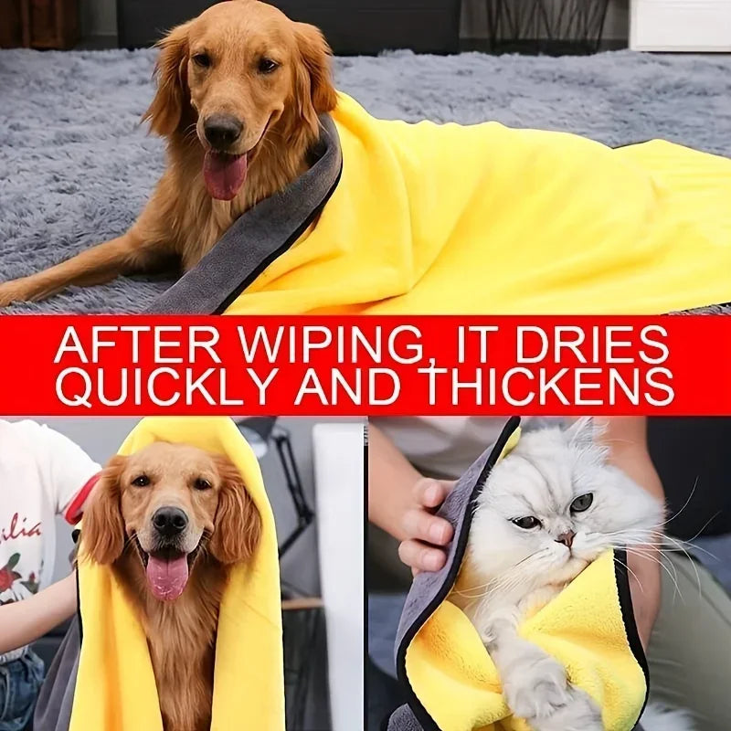 2-Pack Microfiber Dog Bath Towels – Absorbent Pet Drying Cloth Pet Drying Towel Zpaxo