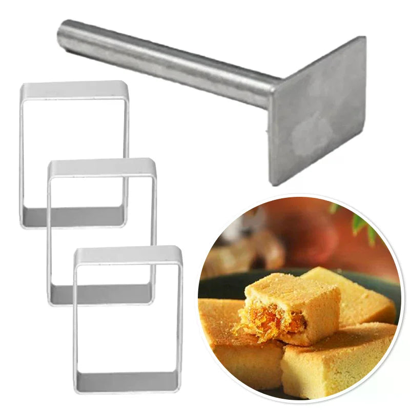 Rectangle Shape Pineapple Cake Pie Biscuit Cutter Mold Stainless Zpaxo