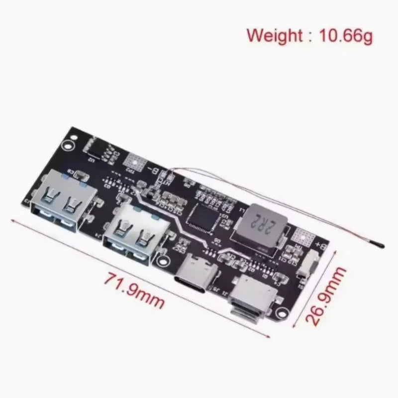 22.5W power bank 5-port bidirectional fast charging mobile power module circuit board DIY motherboard kit QC4+PD3.0 Zpaxo