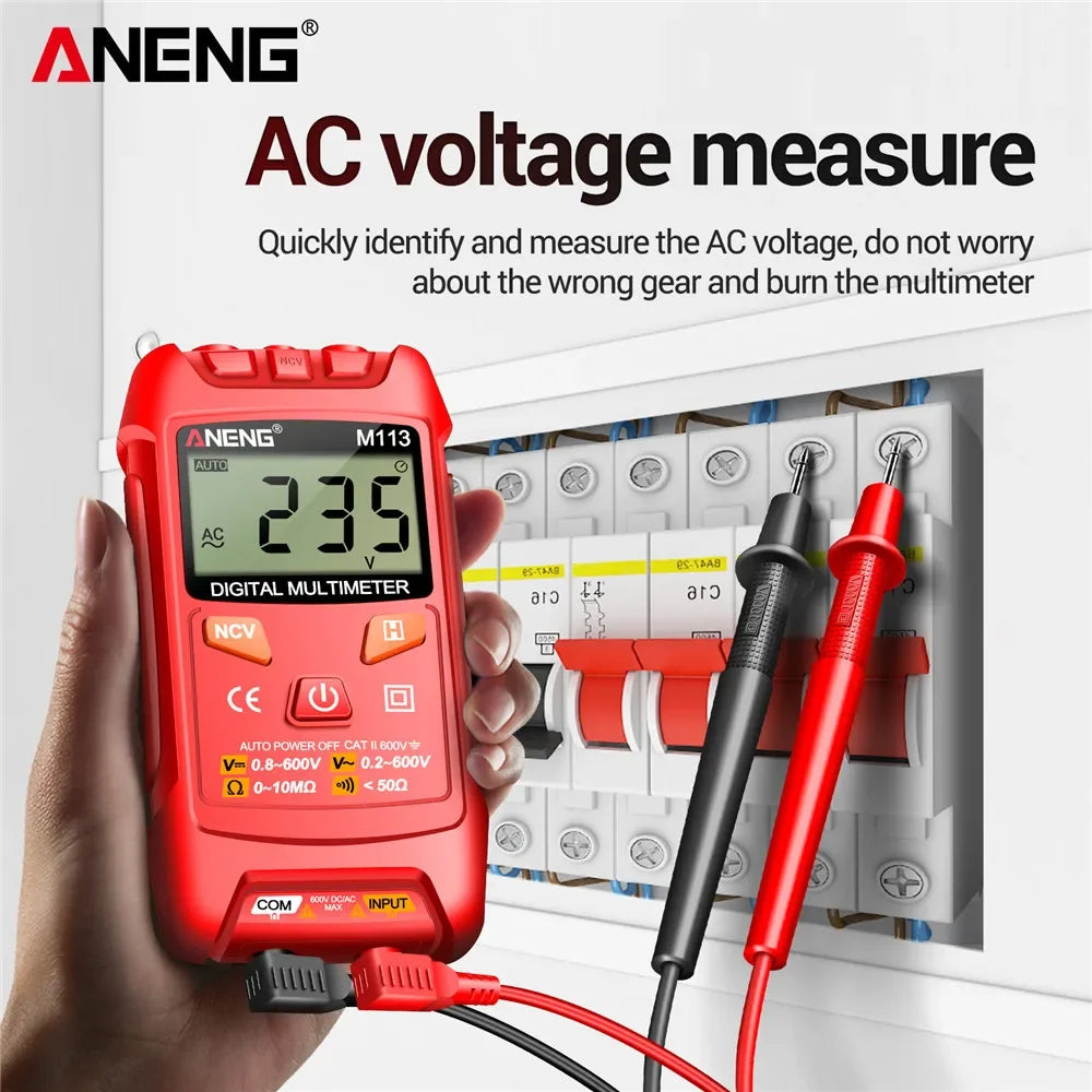 ANENG M113 Inteligent Multimeter Ohm NCV Measuring Mini Instruments