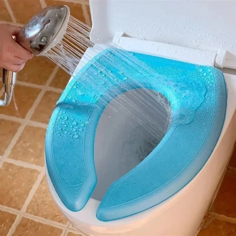 Waterproof Silicone Toilet Seat Cover – Washable & Portable