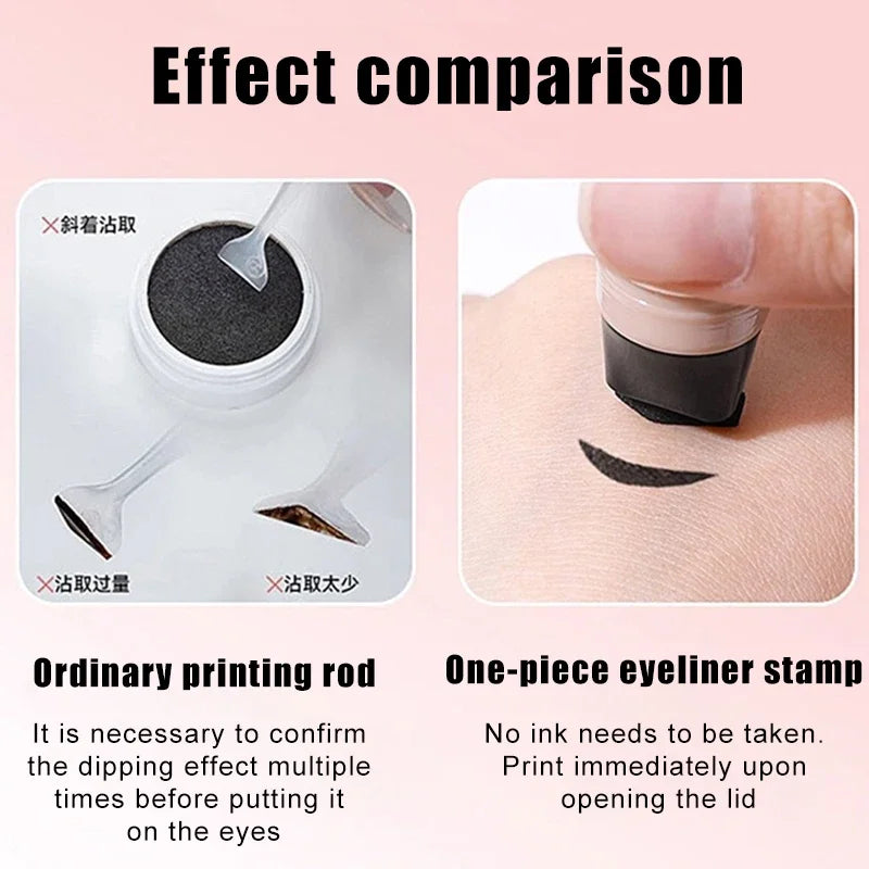 Black Brown Liquid Eyeliner Stamp DIY Triangle Eye Liner Extension Zpaxo