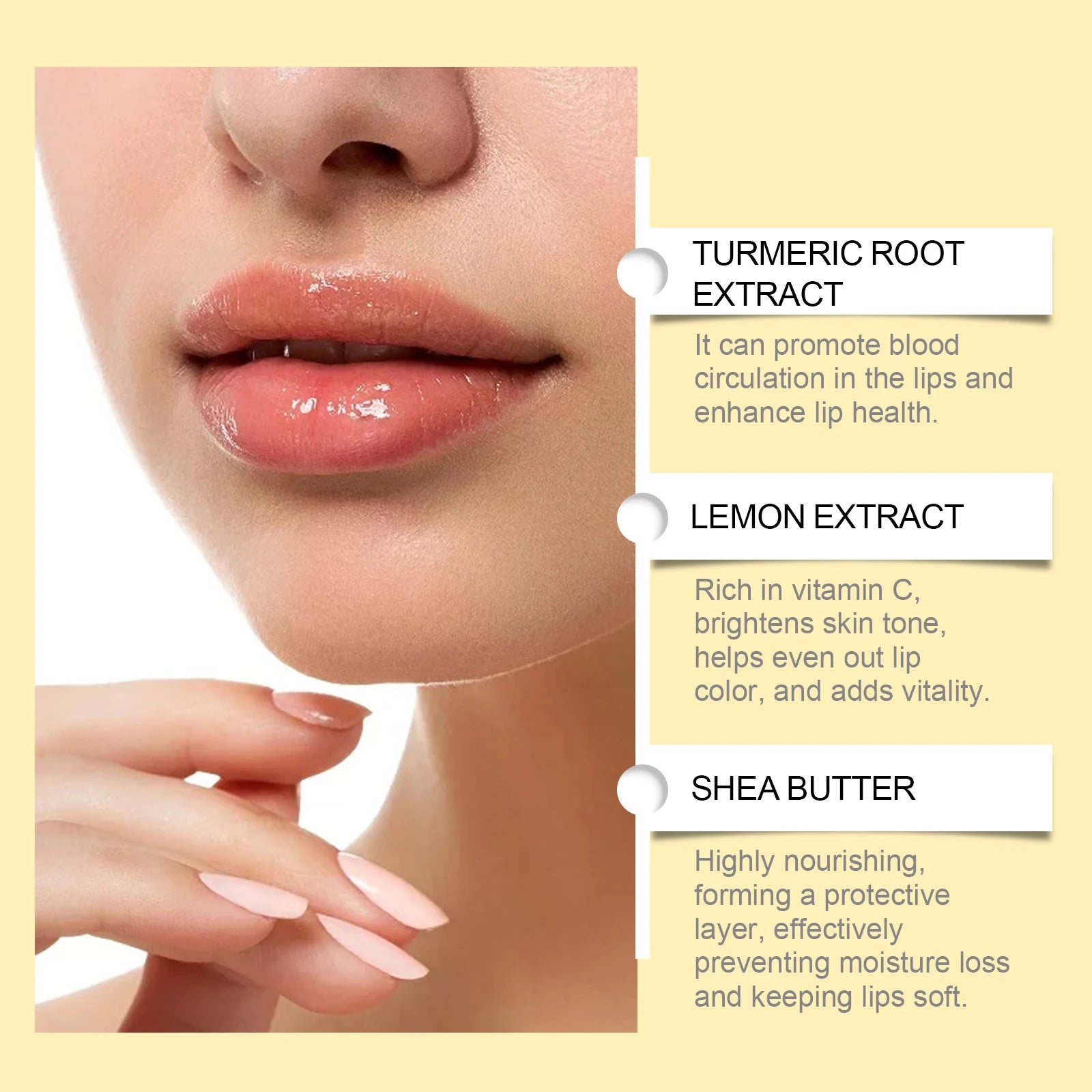 Lemon Ginger Turmeric Lip Balm – Moisturize & Brighten Dark Lips Lip Balm Zpaxo