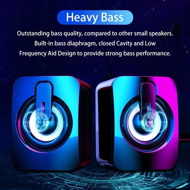 Mini Computer Speaker Stereo Sound With Microphone 3.5mm AUX Cable Home Office Speaker For Desktop Notebook Computer Loudspeaker Zpaxo