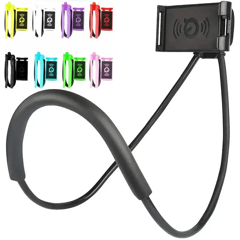 Lazy Hanging Neck Phone Stand Holder Rotatable Mobile Necklace