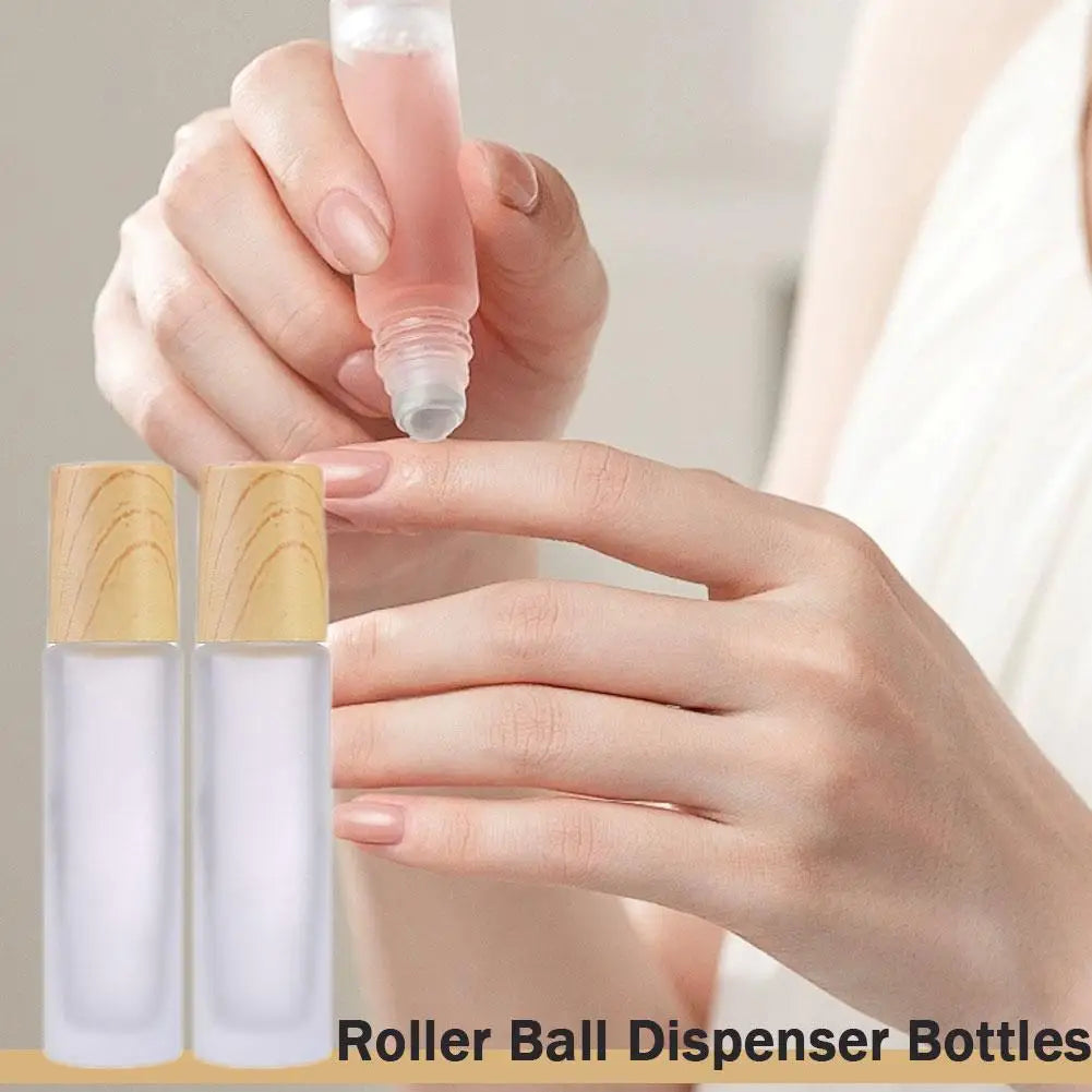 1/2/3PCS Refillable Rollerball Bottles Empty Essential Oils Roller Bottles Glass Roll On Bottles For Perfume (10ml） Zpaxo