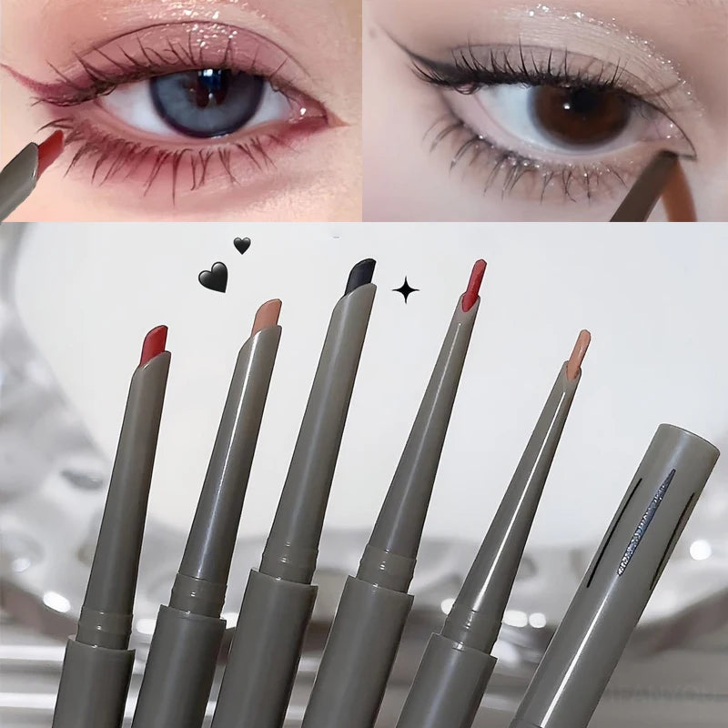 Silky Long-lasting Eye Liner Pencil Eyeliner Pen Natural Matte Wine Red Eyeliner Easy To Color Waterproof Eye Make Up Cosmetics Zpaxo