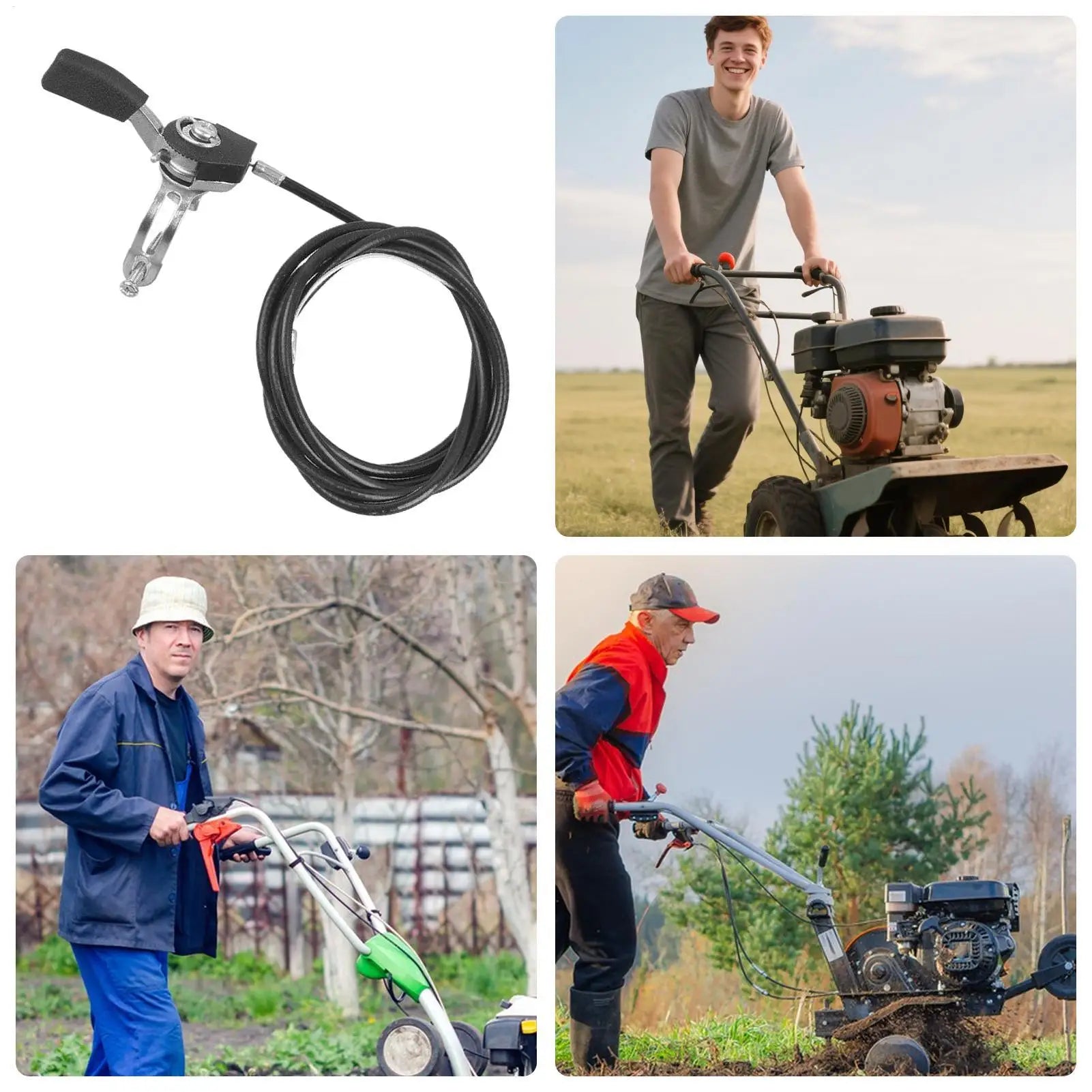 Throttle Kit General Throttle Cable Oil Valve Accessories for Trailer Mower Boat Motorcycle Bike Tillage Machine Zpaxo