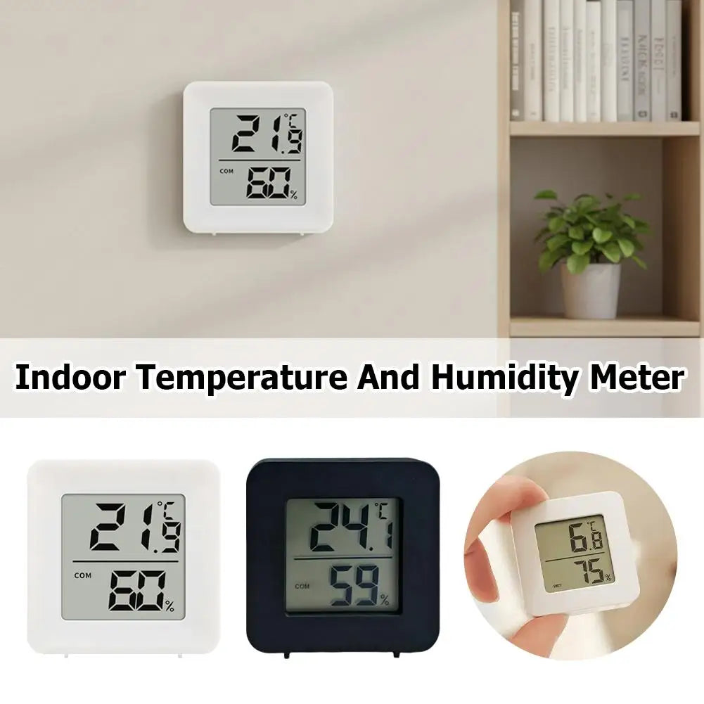 Mini Digital Thermometer Hygrometer – LCD Room Humidity Gauge Thermometer Hygrometer Zpaxo White Black 2PCS