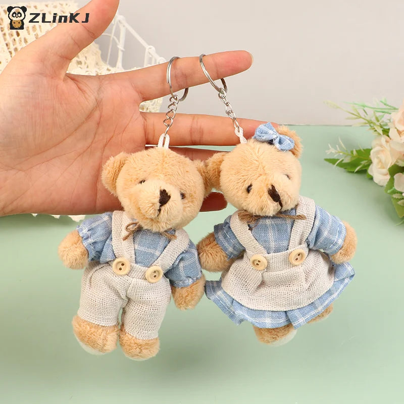 Cute Wear Clothes Bear Plush Toy Cartoon Rabbit Pendant Soft Stuffed Zpaxo