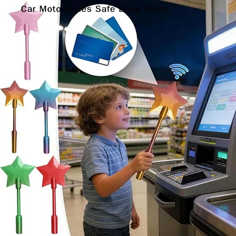 Fashion Creative 3D Printed Wand Tap Pay Portable Cute Star Magic