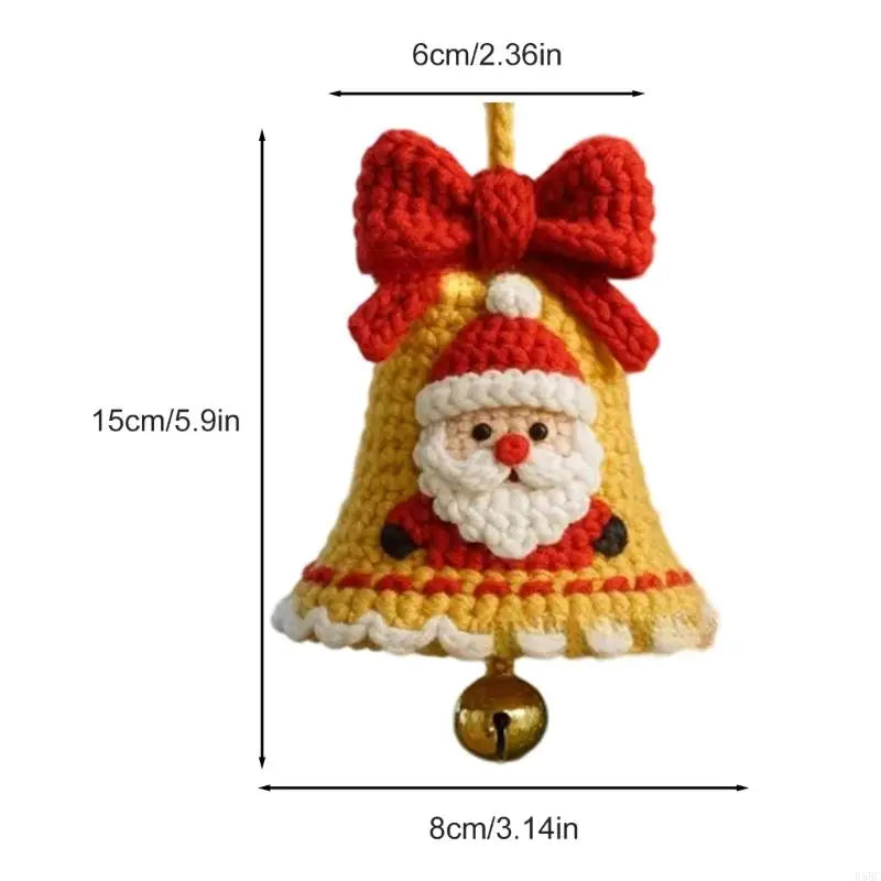 Christmas Bells Ornament Knitted Santa Hanging Tree Decorations