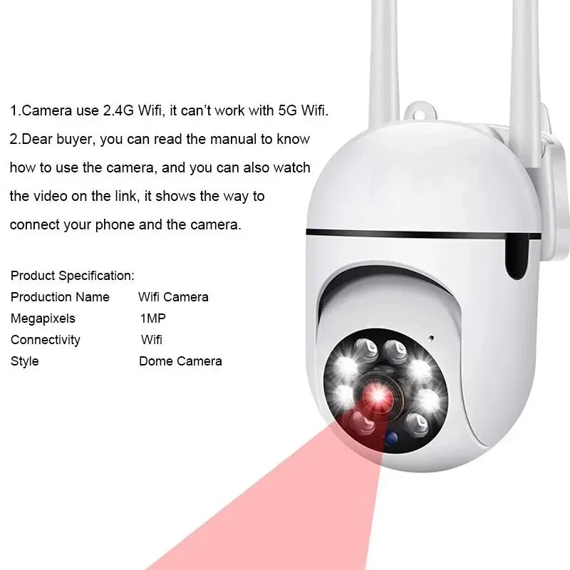 2MP Wifi Camera Home PTZ IP Night Audio Wireless Surveillance Auto Zpaxo