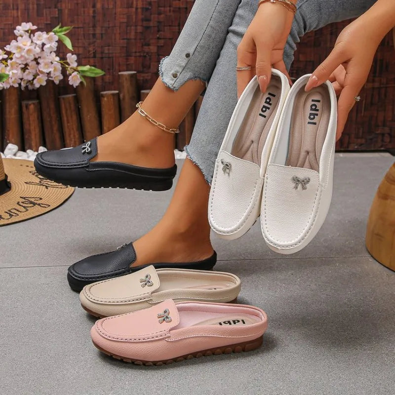 2026 Women Flats Comfortable Casual Half Slippers Women's Lightweight Zpaxo