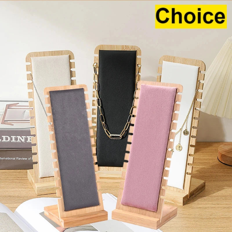 Wood Jewelry Display Stand – Necklace, Bracelet & Anklet Rack Jewelry Display Stand Zpaxo