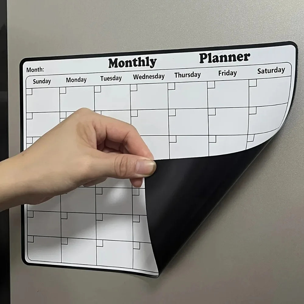 Magnetic Refrigerator Dry Erase Calendar Monthly Planner Whiteboard