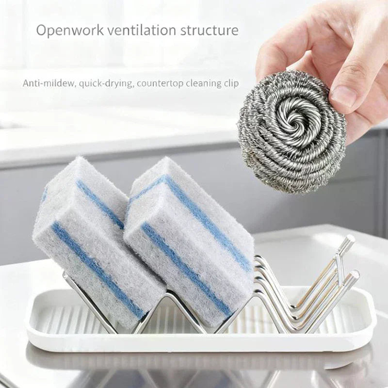 Stainless Steel W-shaped Soap Holder Space Saving Non-slip Storage Zpaxo