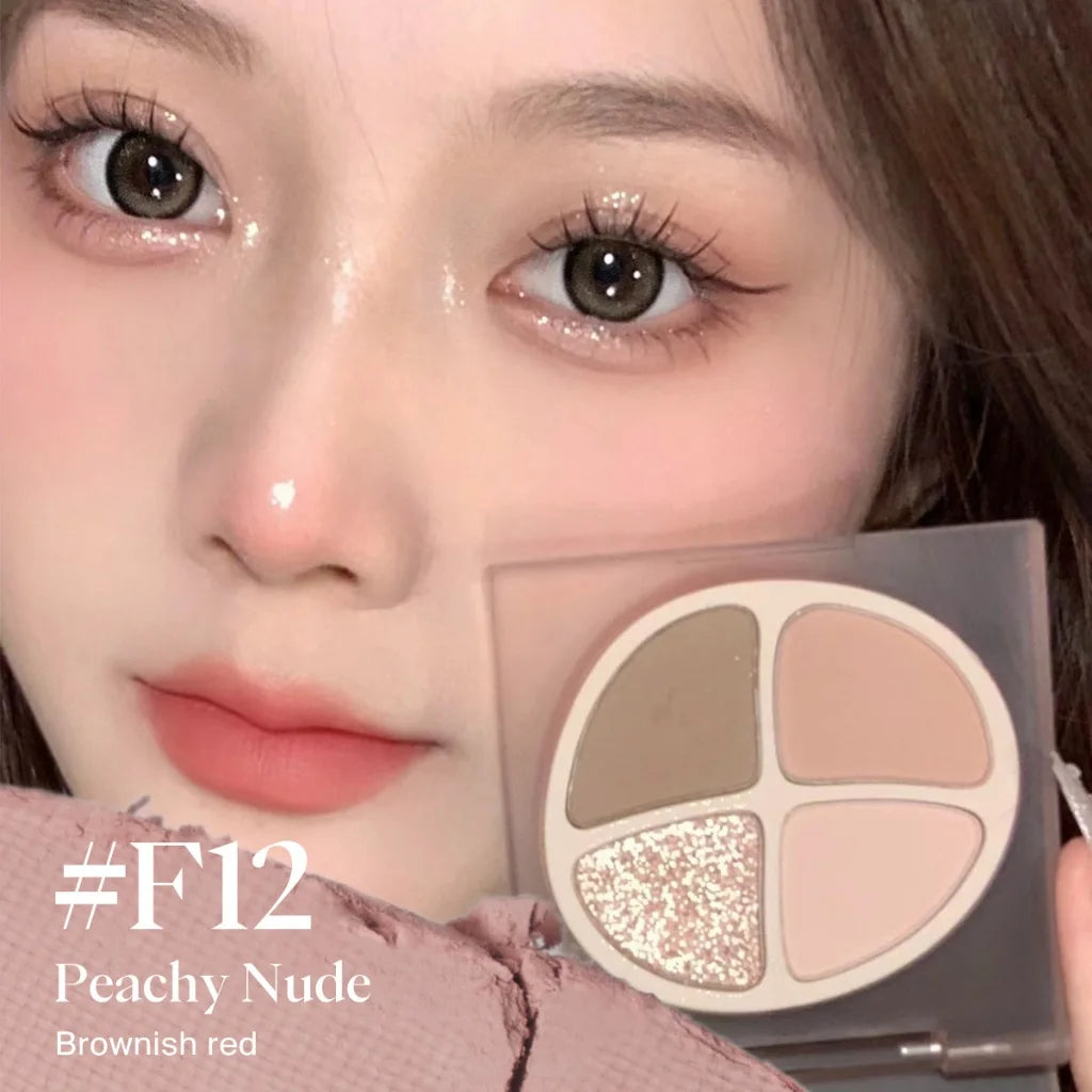 JOOCYEE 4 Colors Eyeshadow Palette Matte Smoked Daily Portable Makeup Zpaxo