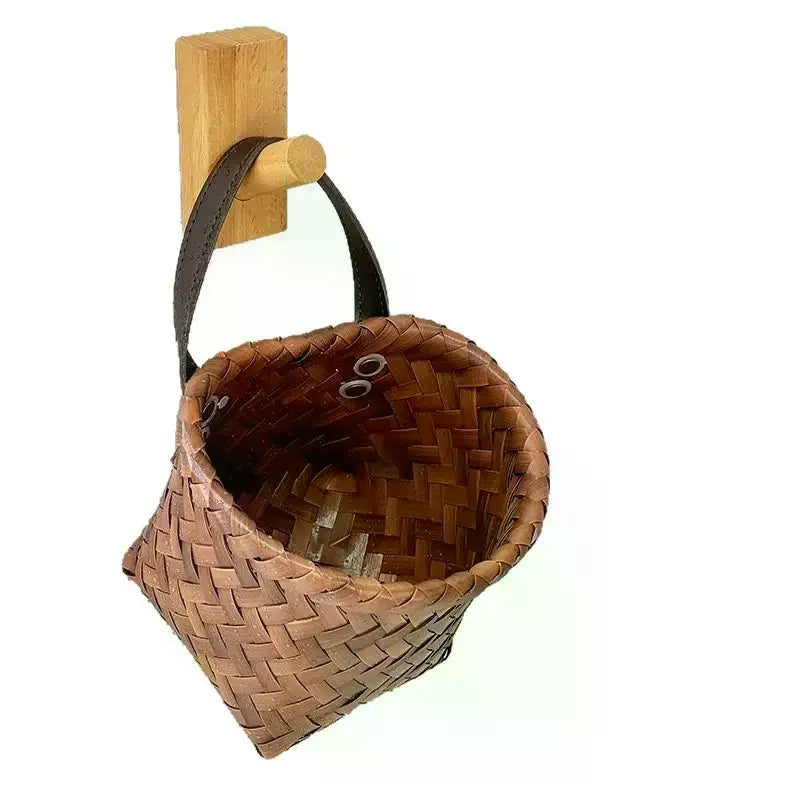 Wall Hanging Basket Boho Style Hand-Woven Hanging Storage Baskets Kitchen Ginger Garlic Scallion Egg Fruit Storage Box Zpaxo