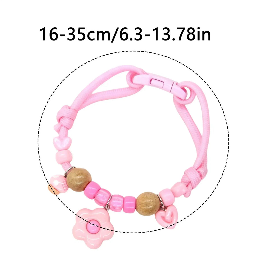 Cat Dog Flea Collar Natural Wood Adjustable Safe Buckle Macaron Fly