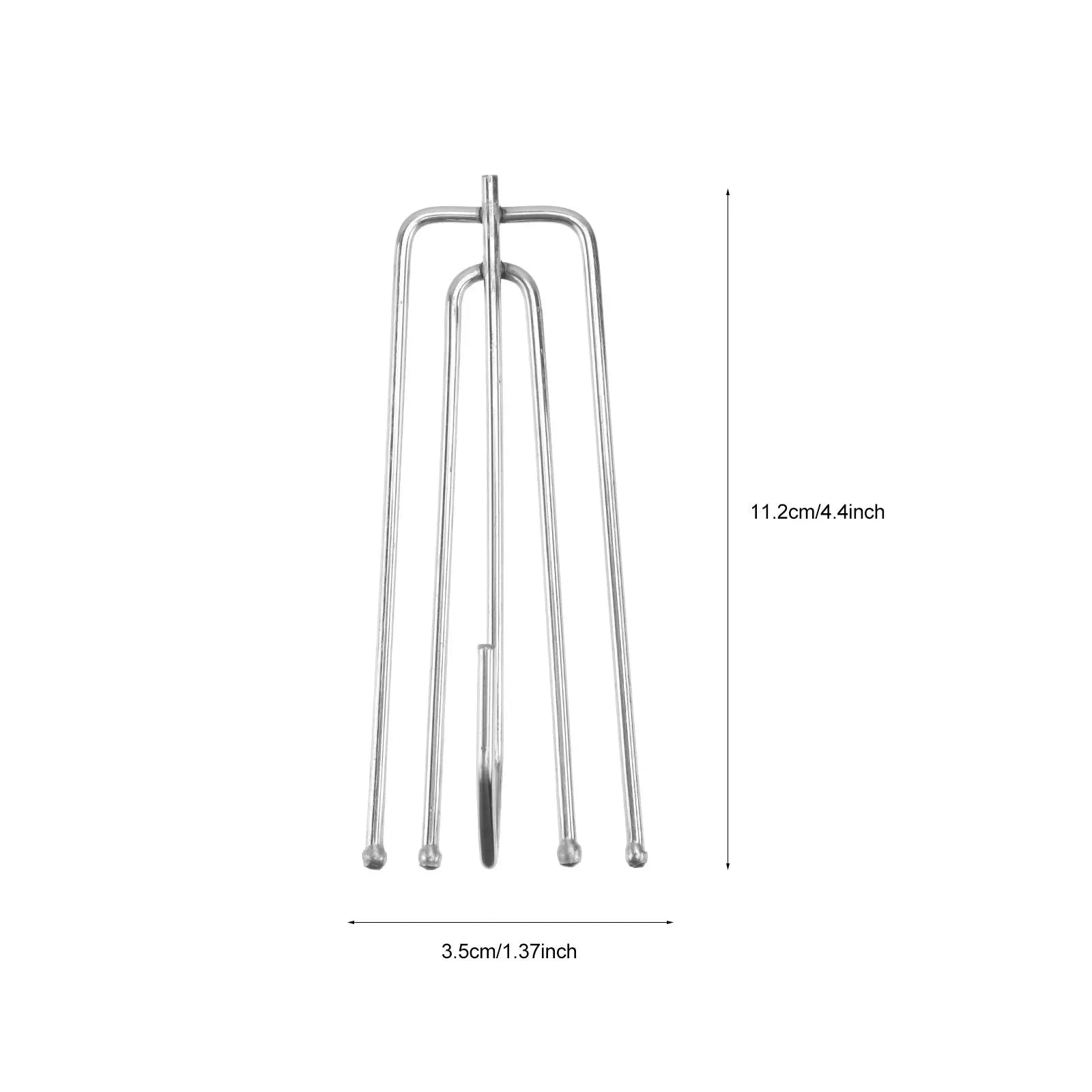 Stainless Steel Curtain Track Hooks 4-Prong Strong Bearing Force