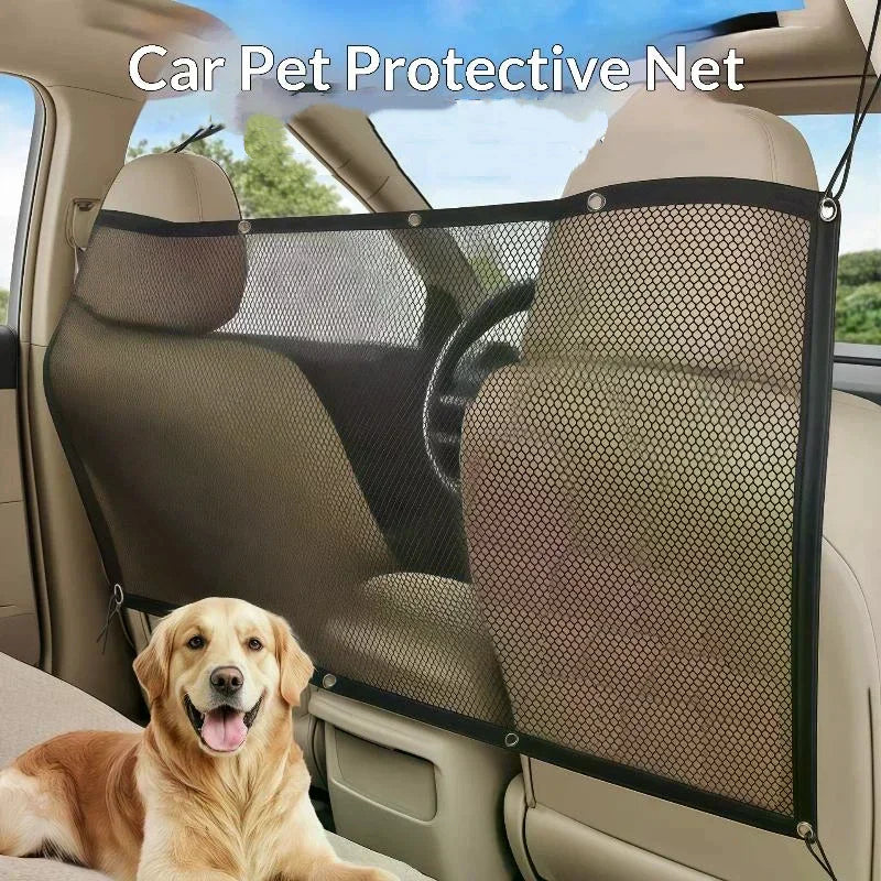 Car Pet Barrier Net – Universal Breathable Mesh Dog Safety Net