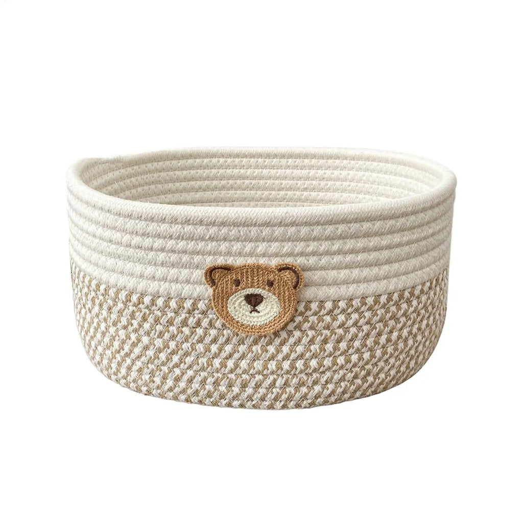 Woven Rope Storage Basket – Nursery, Desk & Bathroom Organizer Woven Storage Basket Zpaxo