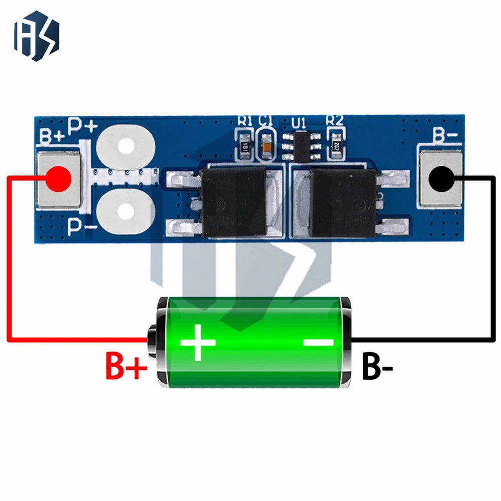‌"1S 12A BMS PCM Protection Board for 3.7V Li-ion / 3.2V LiFePO4 18650 Batteries - Short Circuit & Charging Protection Module Zpaxo