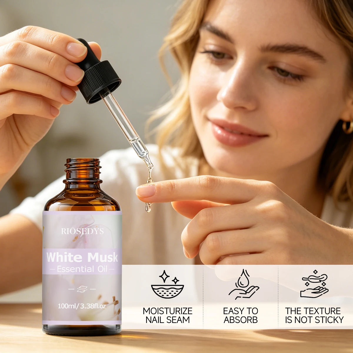 WHITE MUSK ESSENTIAL OIL Suitable Massage Skincare Deeply Nourishes Zpaxo