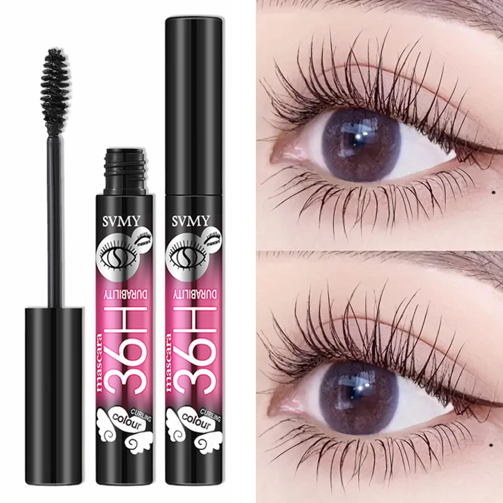 Prolonged 36H Curling Mascara Waterproof Silk Thin Brush Head Smudge Proof Volumizing Non-caking Mascara Makeup Lash Extension Zpaxo