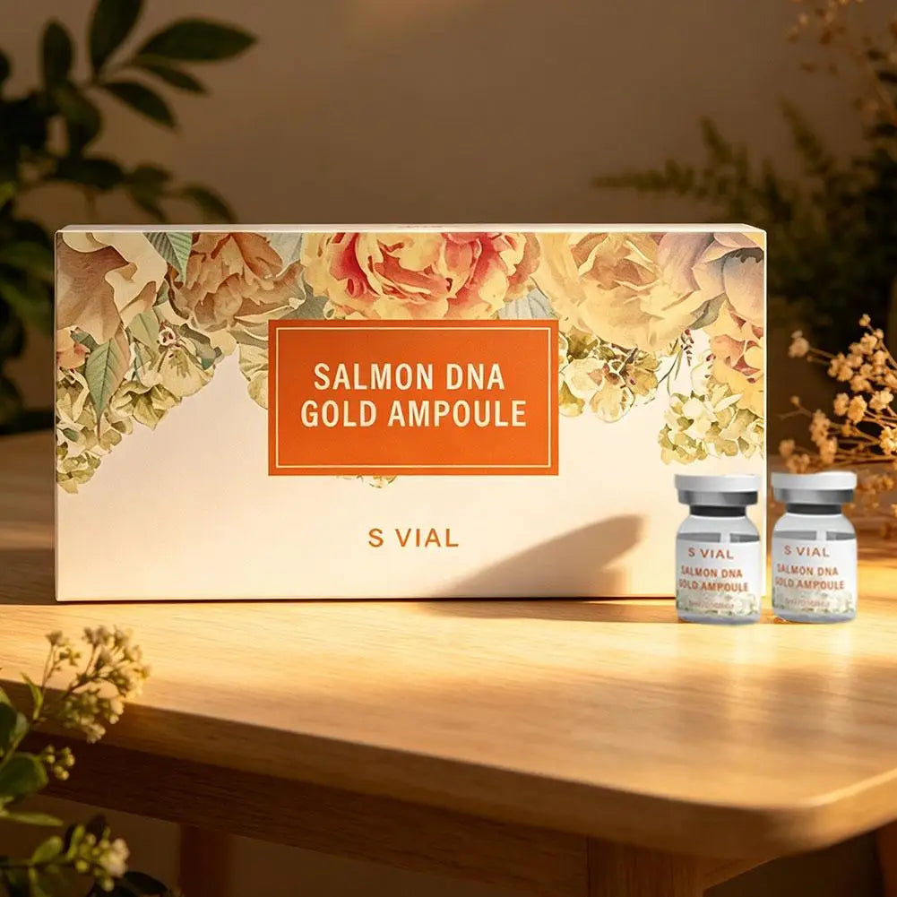 Salmon DNA Gold Ampoule Serum Kit – Brightening & Moisturizing Facial Ampoule Serum Zpaxo