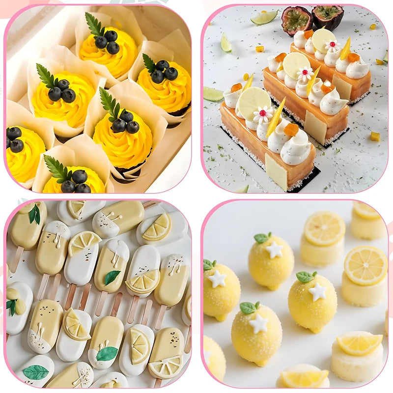 Lemon Fruit Silicone Mold Cake Decoration Fondant Chocolate Candy Gypsum Paste Dessert Cupcake Topper Baking Resin Mold Zpaxo