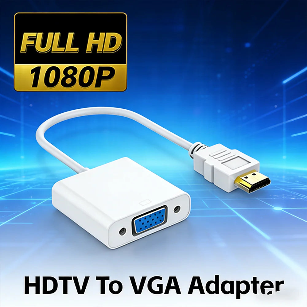1080P HDMI to VGA Adapter Cable – Male to Female Converter HDMI VGA Adapter Zpaxo
